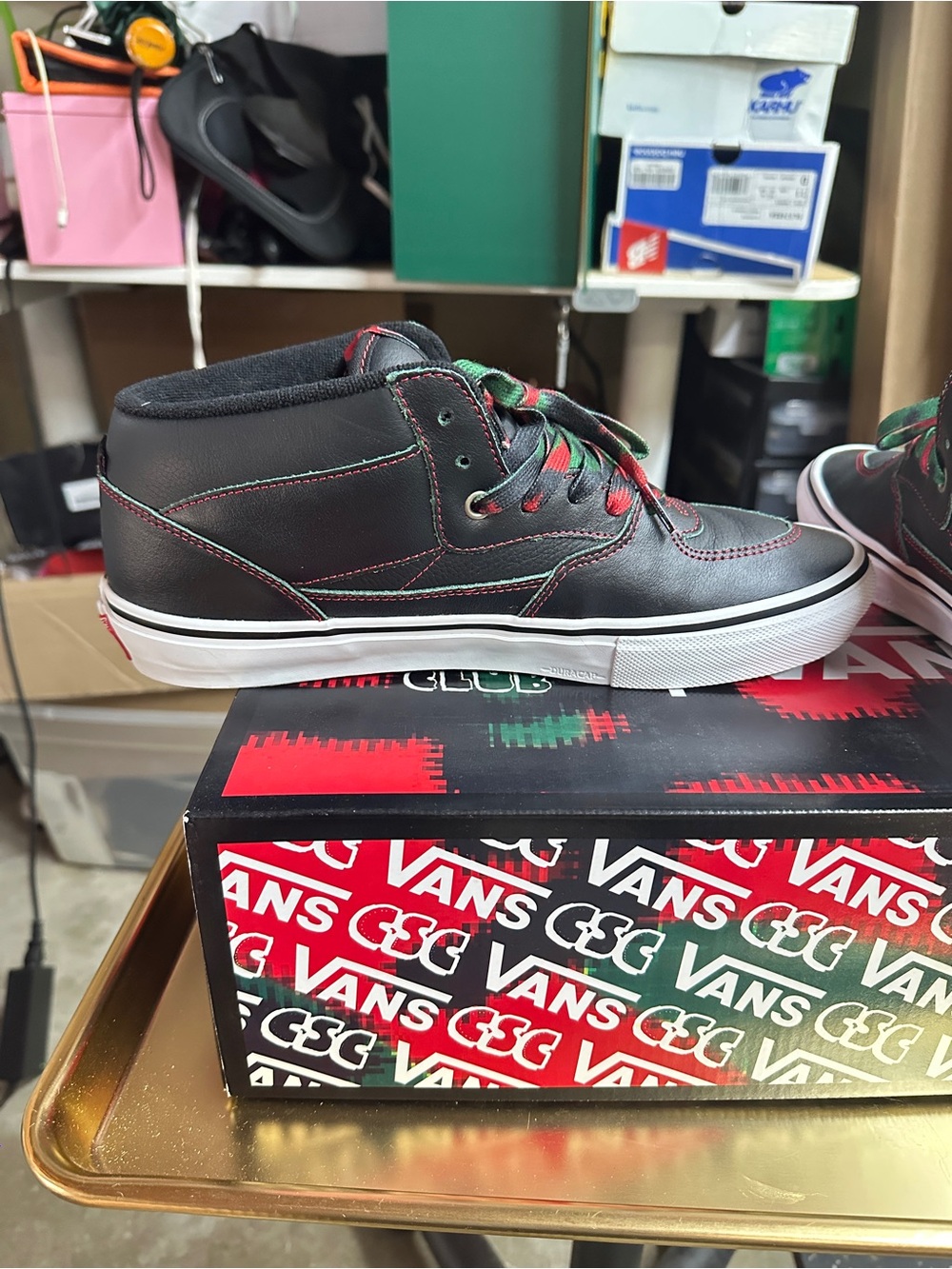 VANS Half Cab Crenshaw Skate Club Black Mid Skate Shoes Men’s Size 10.5 - Picture 5 of 8